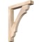 Ekena Millwork Olympic Block Smooth Bracket w/ Offset Brace, Douglas Fir, 5 1/2"W x 32"D x 40"H BKT0604X32X40OLY05SDF - alternate 1